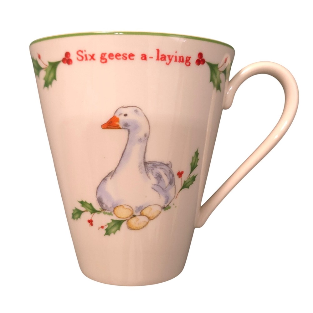 Lenox Holiday Dimension‎ Collection Mug Six Geese A-Laying 12 Days of Christmas